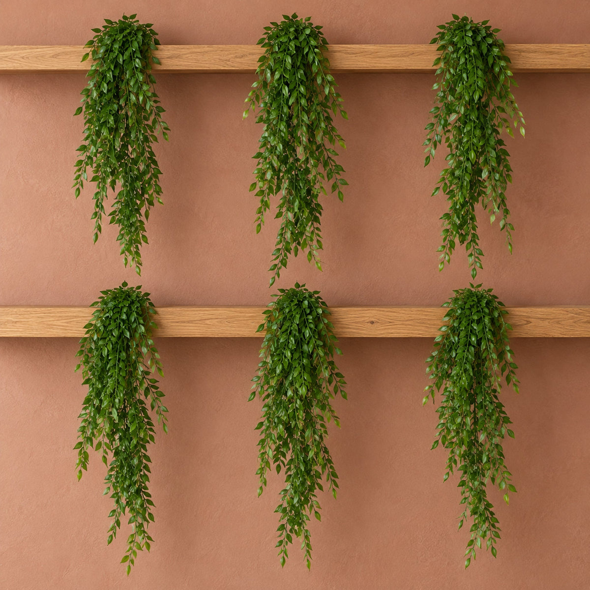100cm Hanging Artificial String of Pearls Fern Plant Dark Green