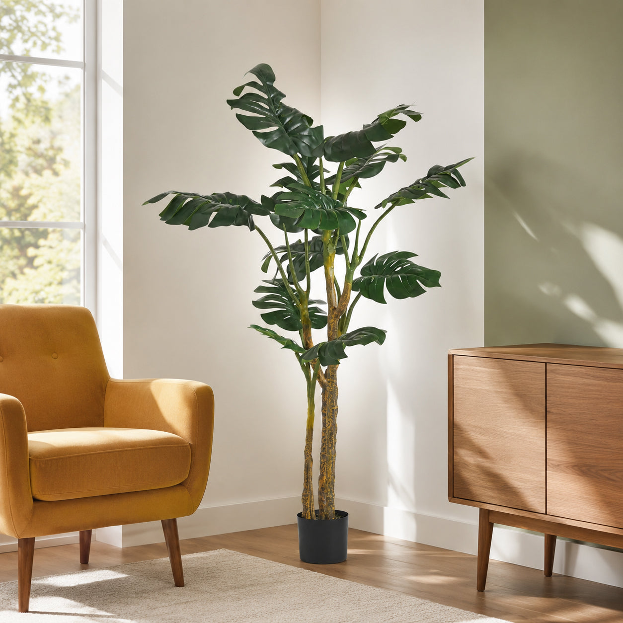 150 cm künstliche Premium-Monstera-Pflanze