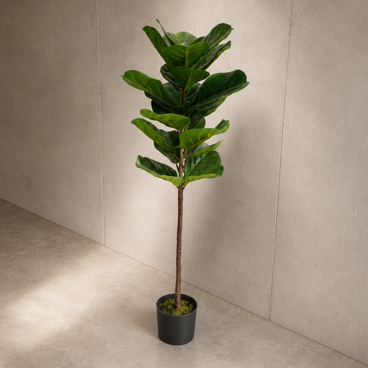 Ficus lyrata artificiel de qualité supérieure, 120 cm