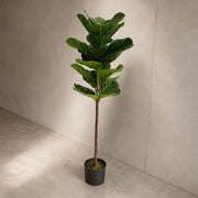 Ficus lyrata artificiel de qualité supérieure, 120 cm