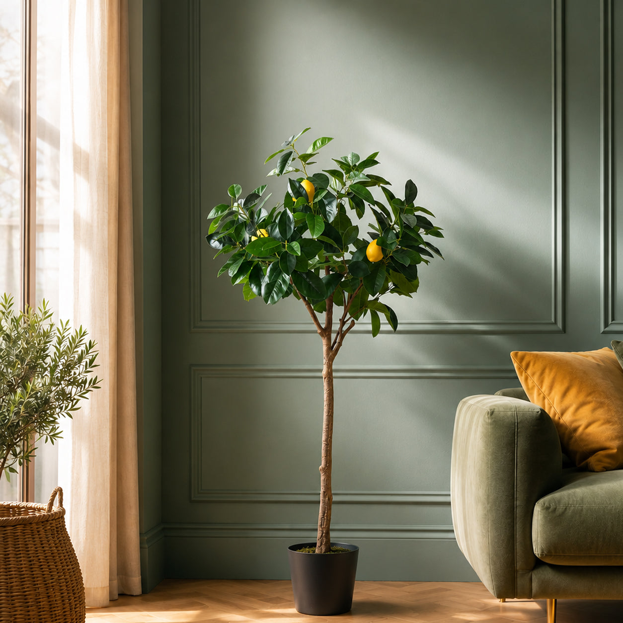 120cm Künstlicher Premium Zitronenbaum