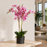60cm Artificial Luxury Orchid - Triple Stem - Pink Realistic Plant