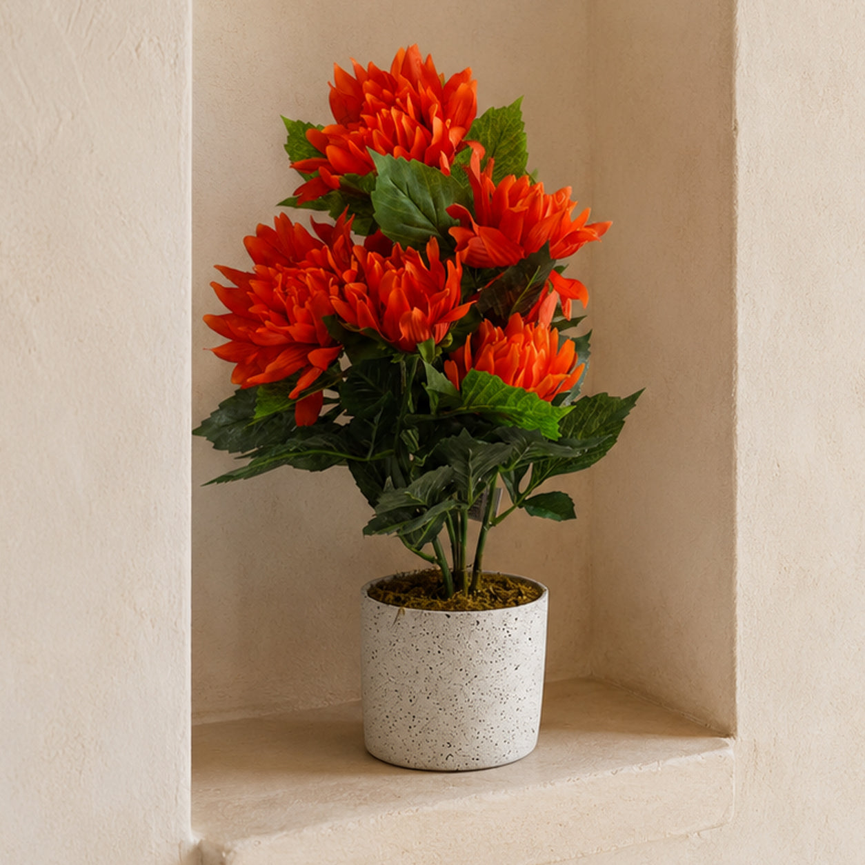 55cm Künstliche Rote Dahlia Pinnata