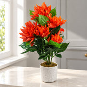 55cm Artificial Red Dahlia Pinnata