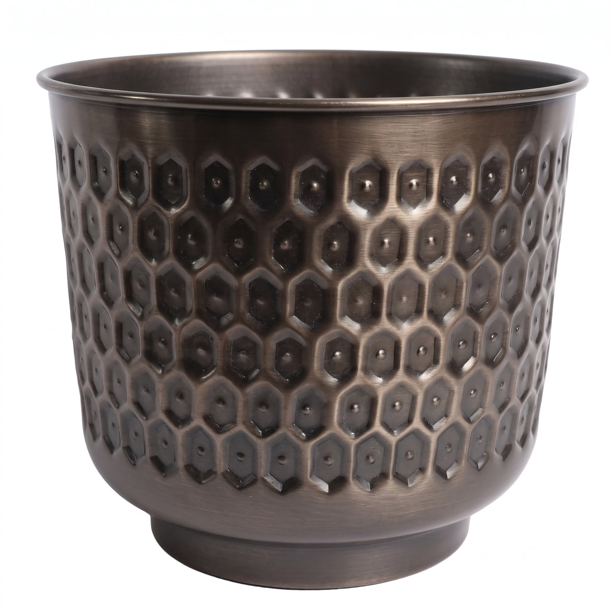 20cm Gold Honeycomb Metal Planter by Leaf – image 2