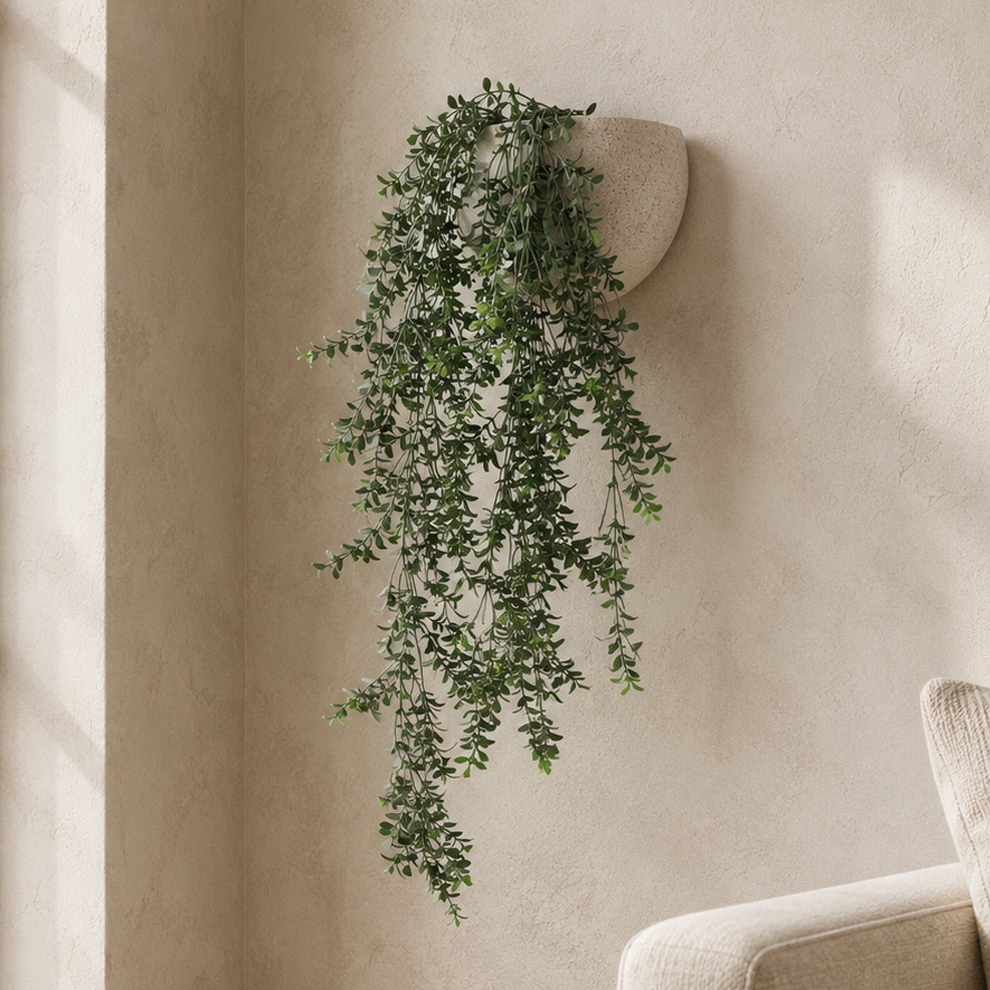 Hanging UV and Fire Resistant Artificial Small Leaf Plant 78cm