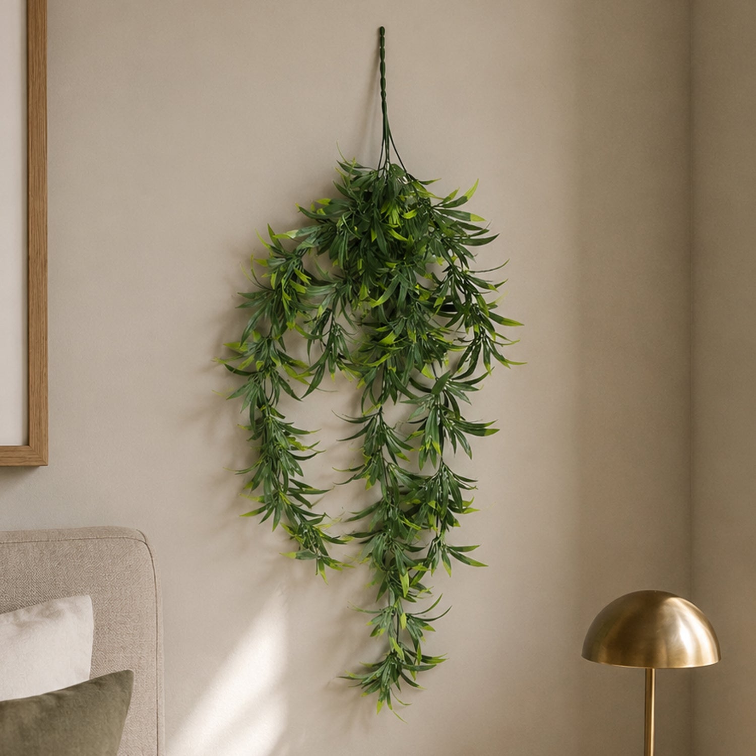 Hanging UV and Fire Resistant Artificial Fronded Thyme Plant 70cm