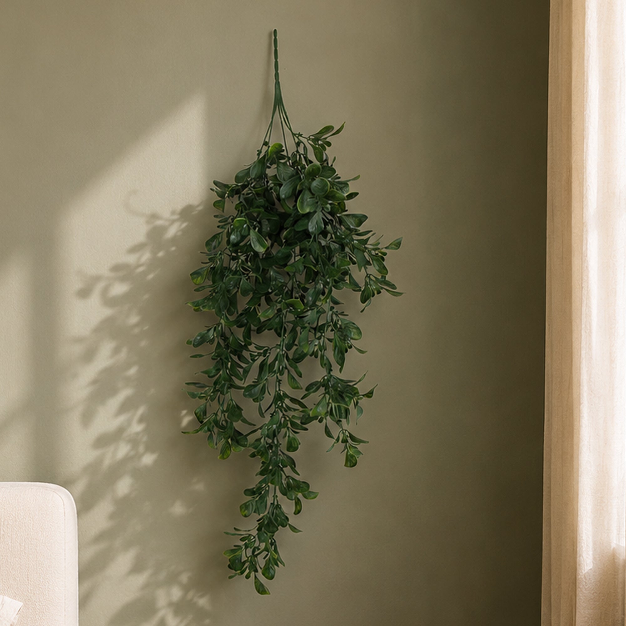Hanging UV and Fire Resistant Artificial Peperomia Plant 68cm