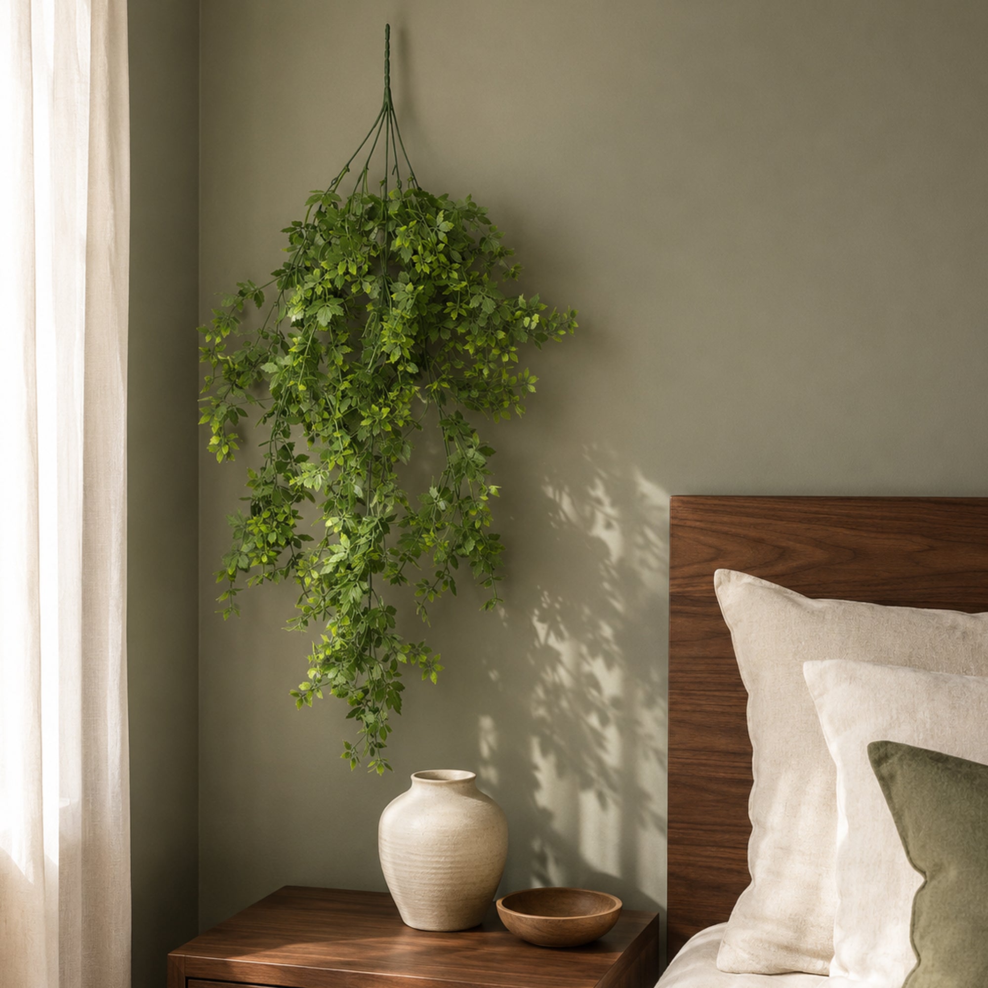 Hanging UV and Fire Resistant Artificial Forest Foliage Plant 81cm