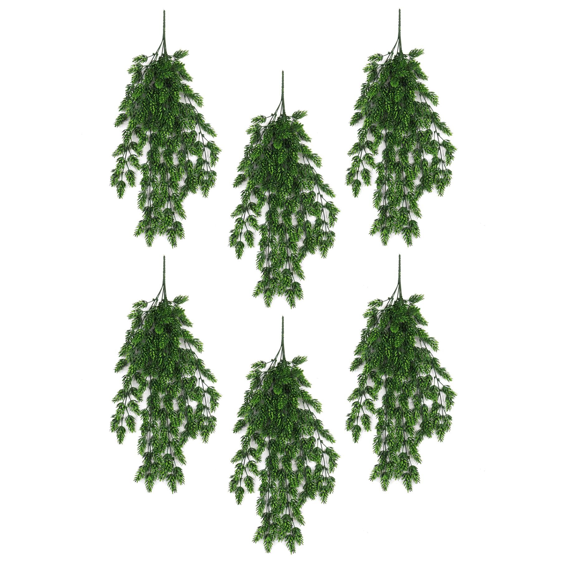 Hanging UV and Fire Resistant Artificial Clustered Fern Plant 128cm