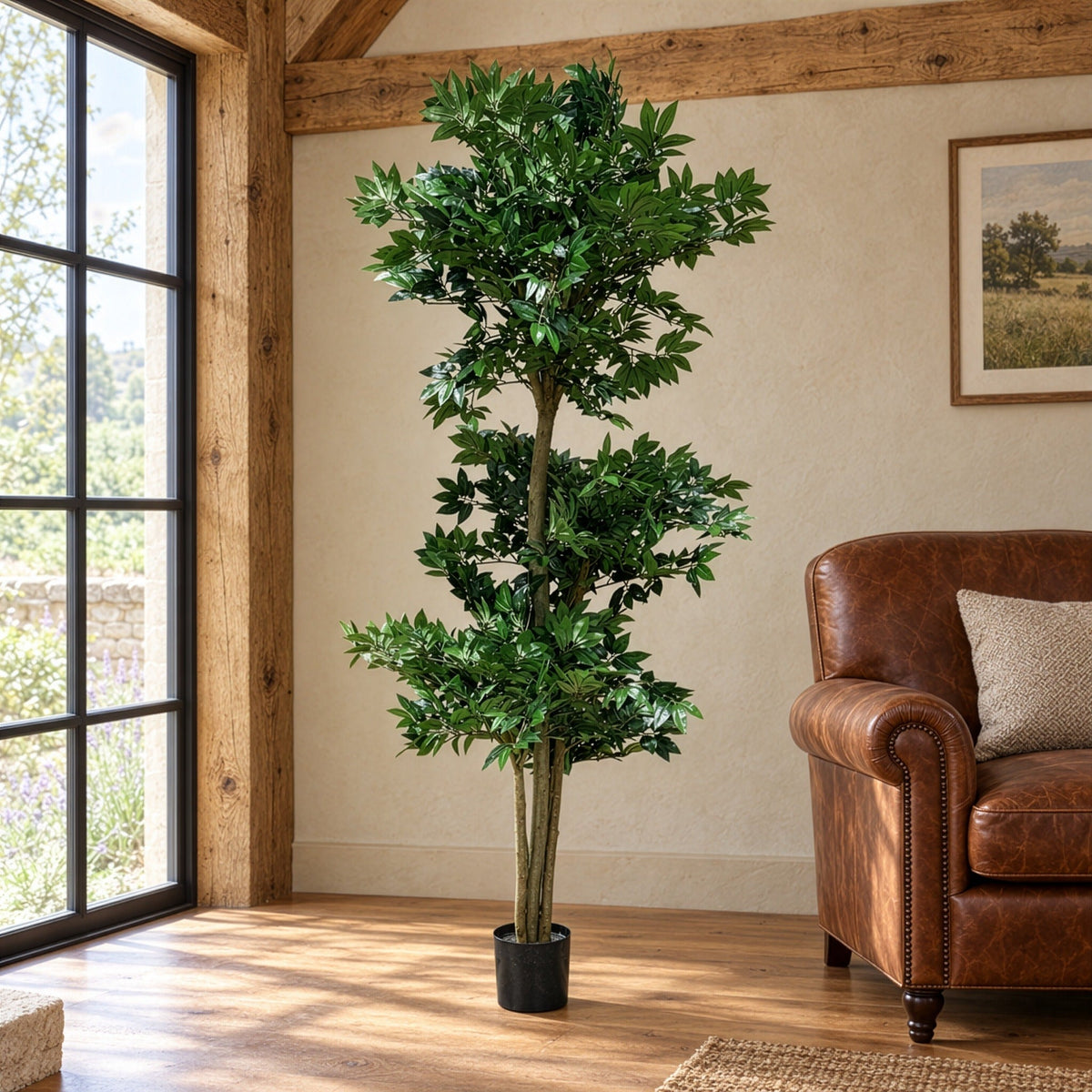180cm Fire Retardant Artificial Lychee Ball Tree - 3774 Leaves