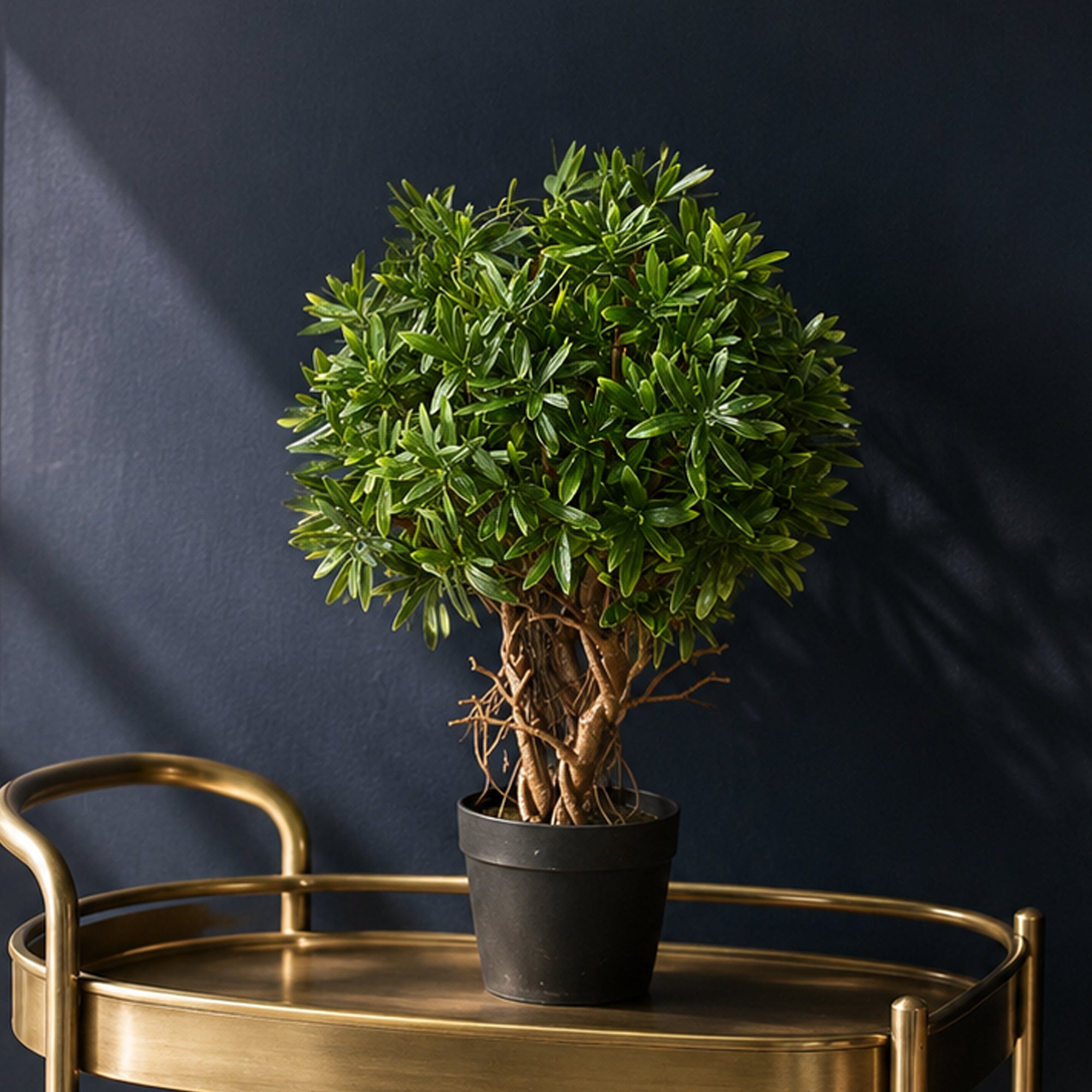 45cm Artificial Fire Retardant Mini Ficus Topiary Ball Plant