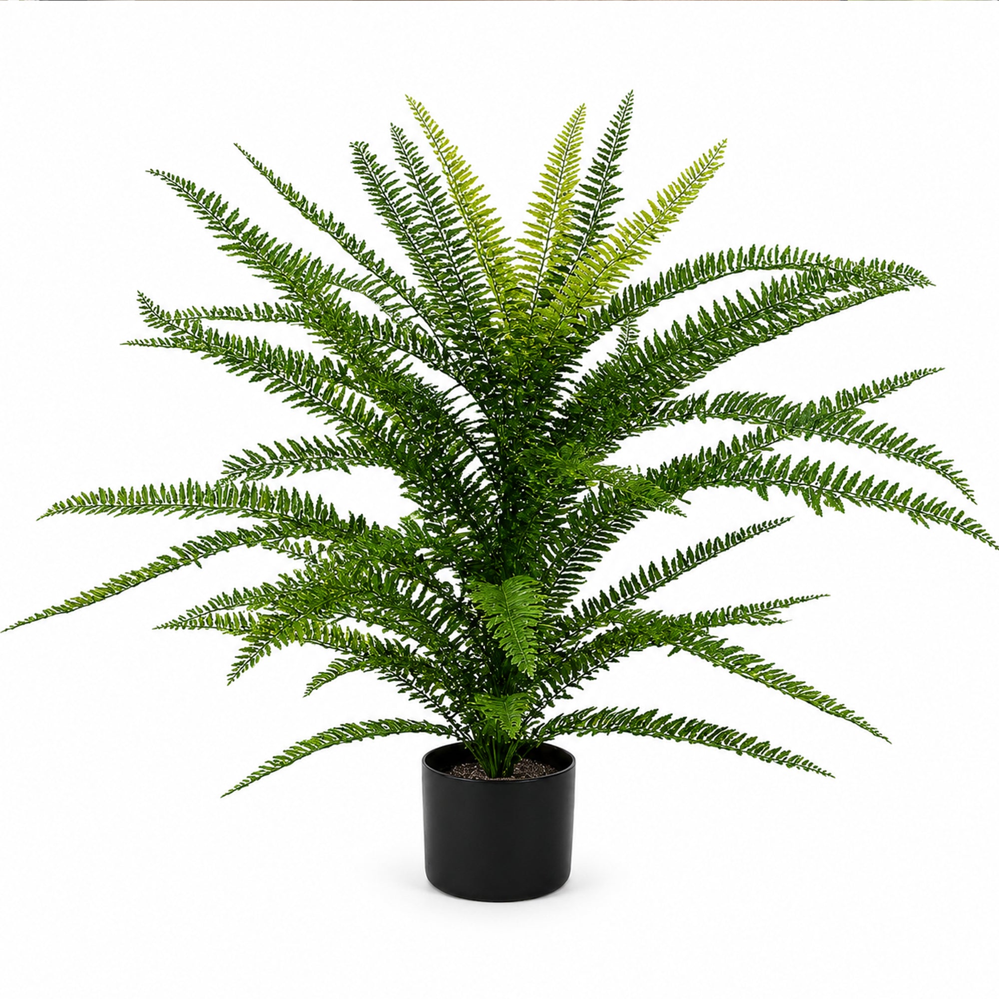 75cm Artificial Fire Retardant Plastic Boston Fern Plant with 49 Leaves