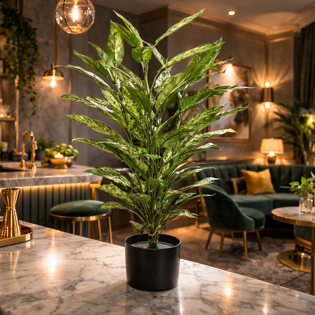 80cm Fire Retardant Aglaonema Bush with 72 Leaves