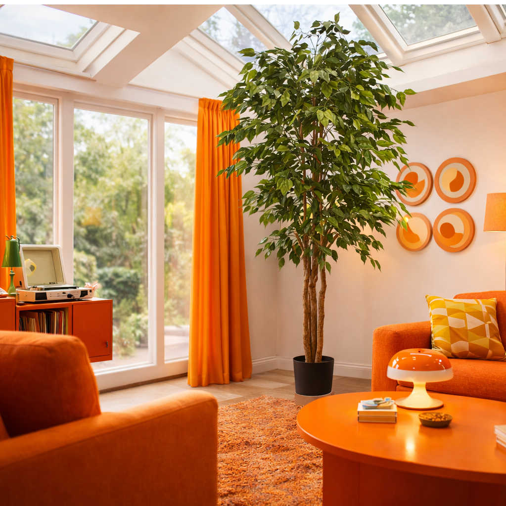 180cm Fire Retardant Deluxe Retusa Ficus Tree With 1134 Leaves