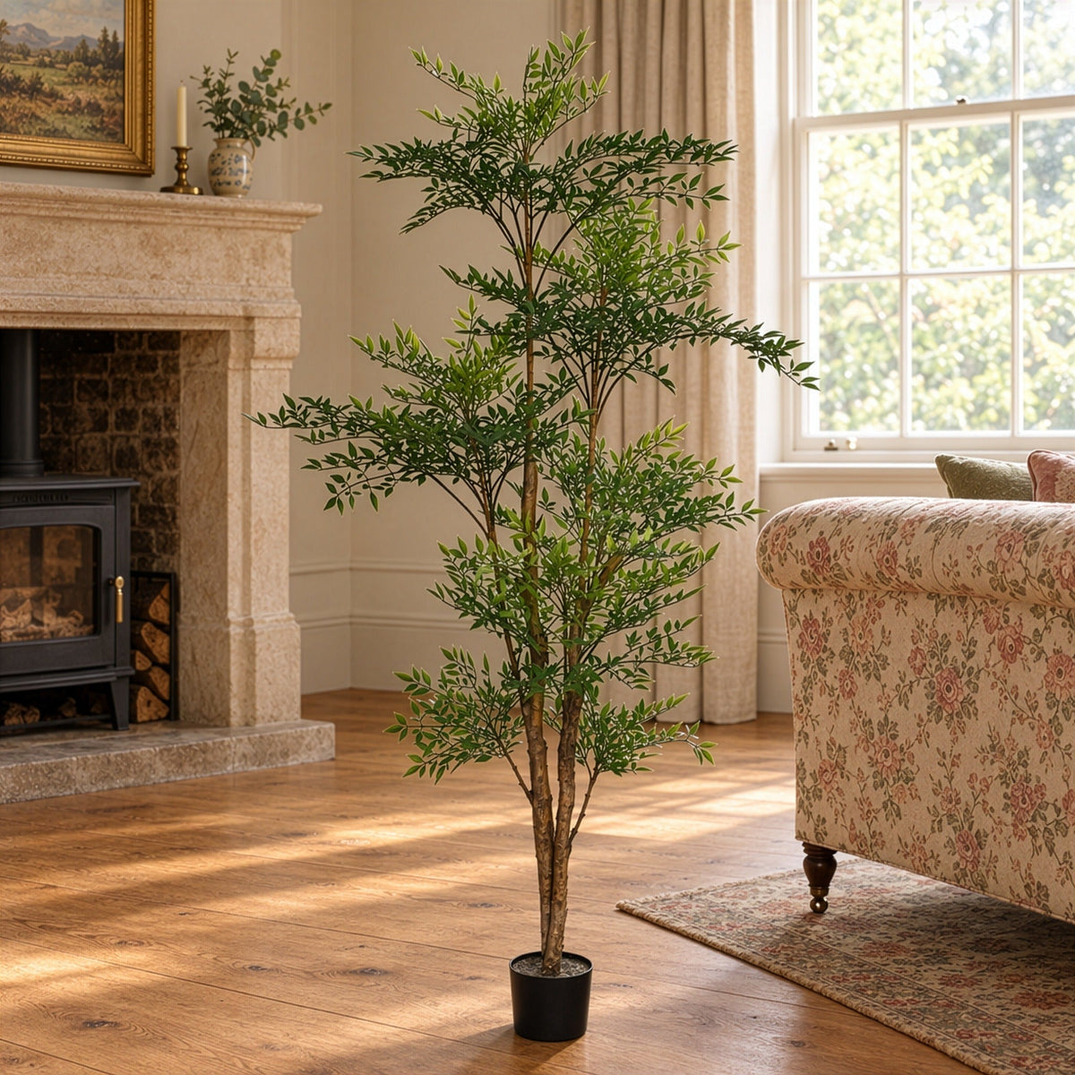 165cm Artificial Fire Retardant Nandina Tree with 4857 Leaves