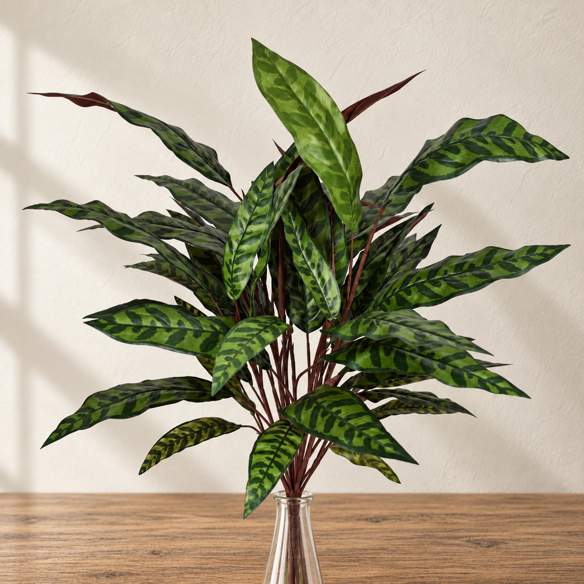 90cm Fire Retardant Artificial Peacock Foliage Bush