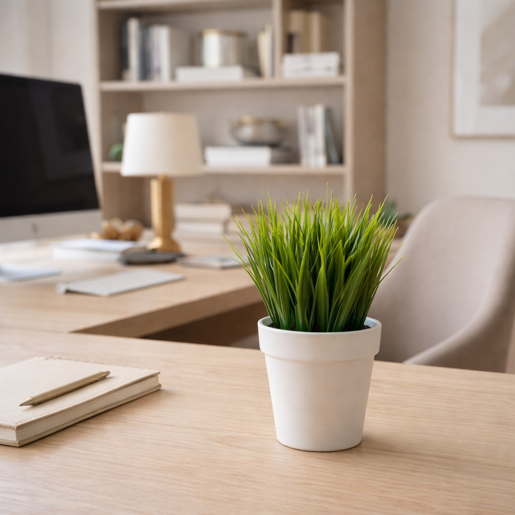 22cm Artificial Grass Plant Potted Mini Display