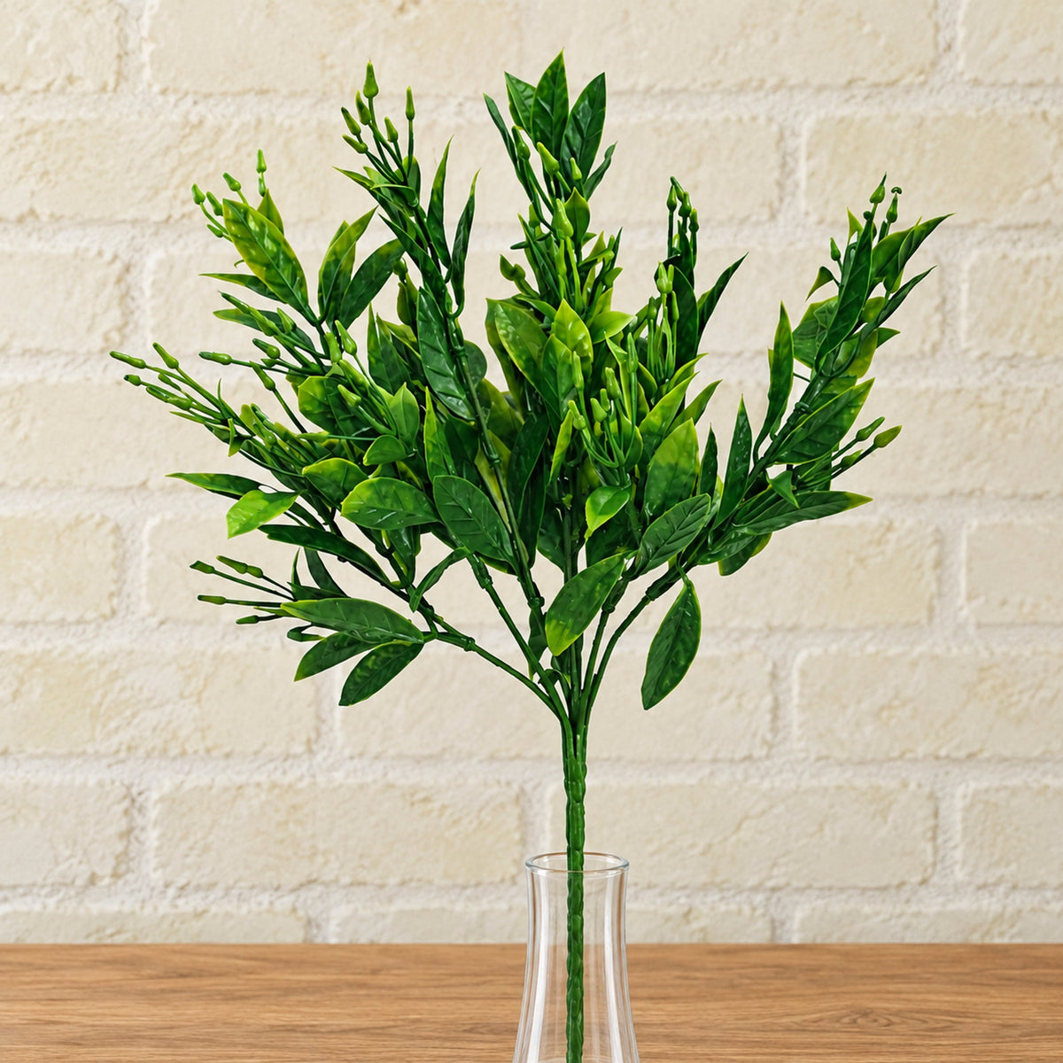32cm Artificial Green Foliage Spray Stem - Leafy Greenery