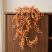80cm Artificial Coral Fern Trailing Plant - Autumn Orange