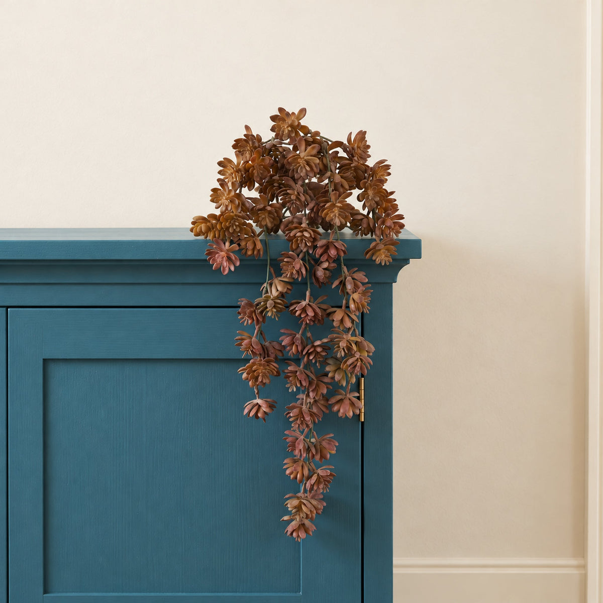 70cm Artificial Trailing Sedum Succulent Plant - Dusty Brown