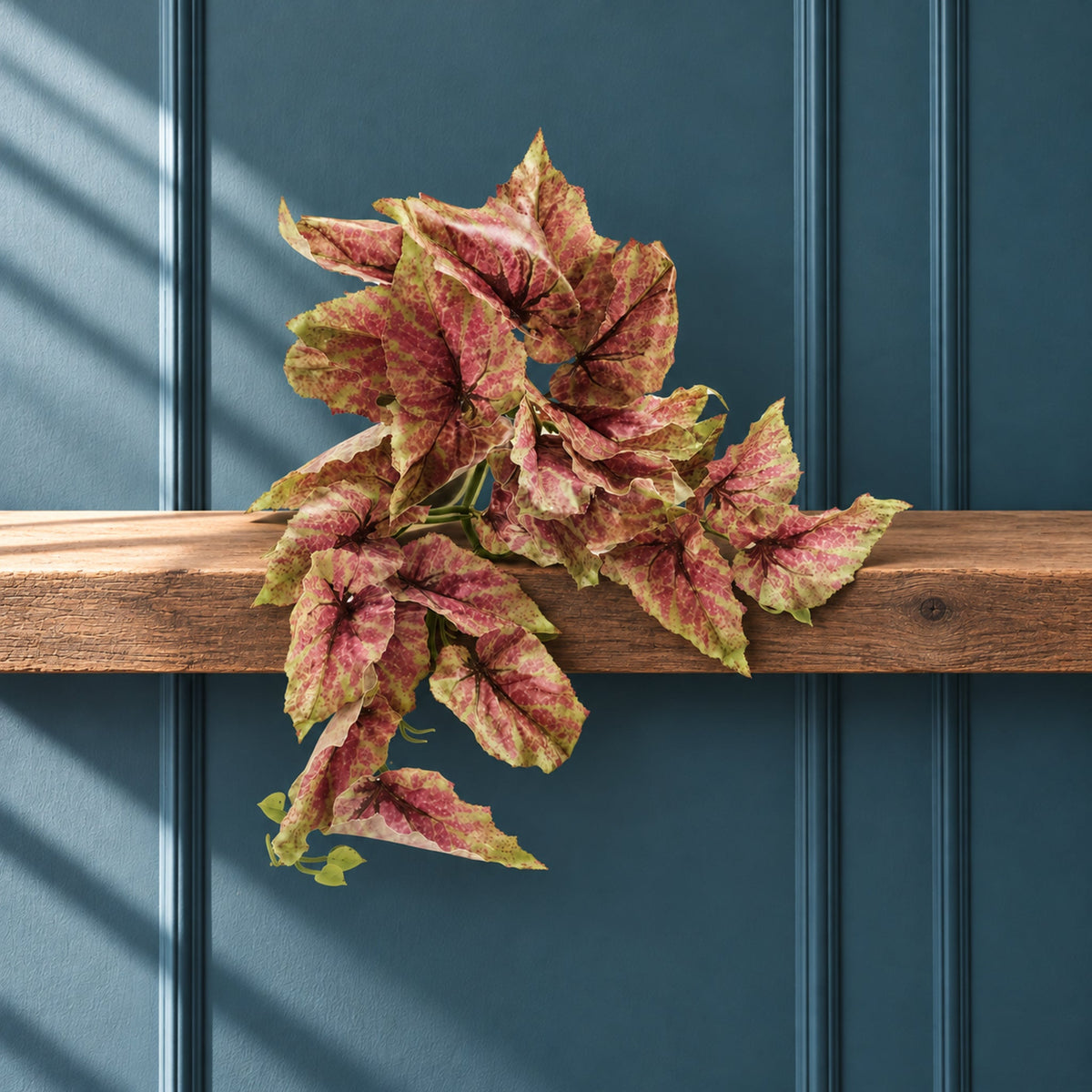 30cm Artificial Trailing Pink and Green Caladium