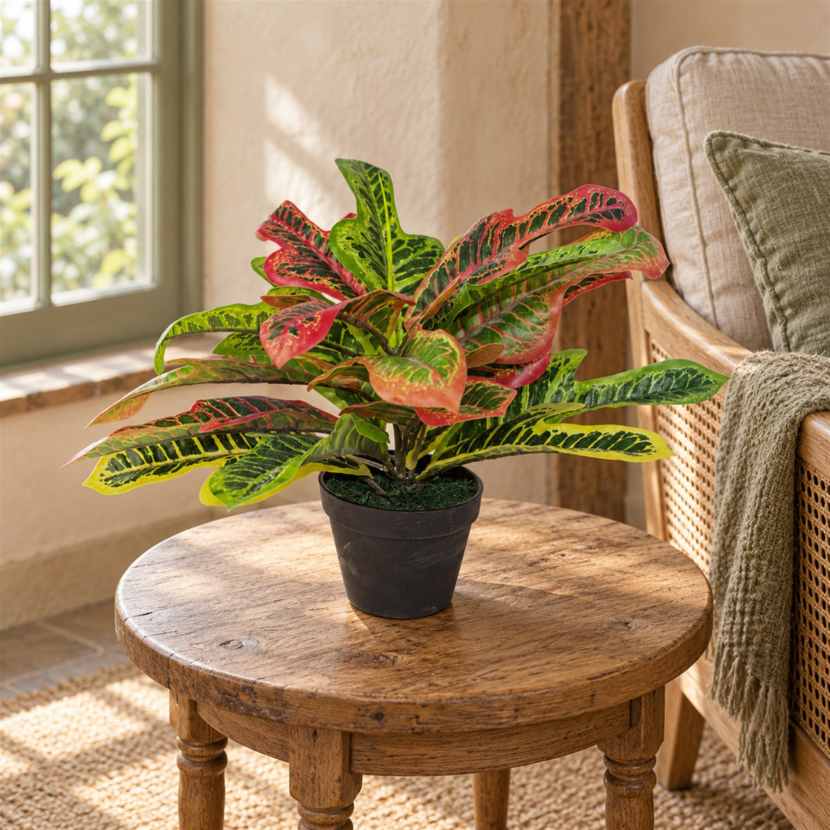 40cm Artificial Codiaeum Multicoloured House Plant
