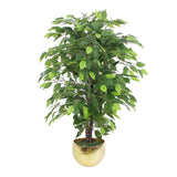 90cm Artificial Ficus Tree / Plant - Metal Planter
