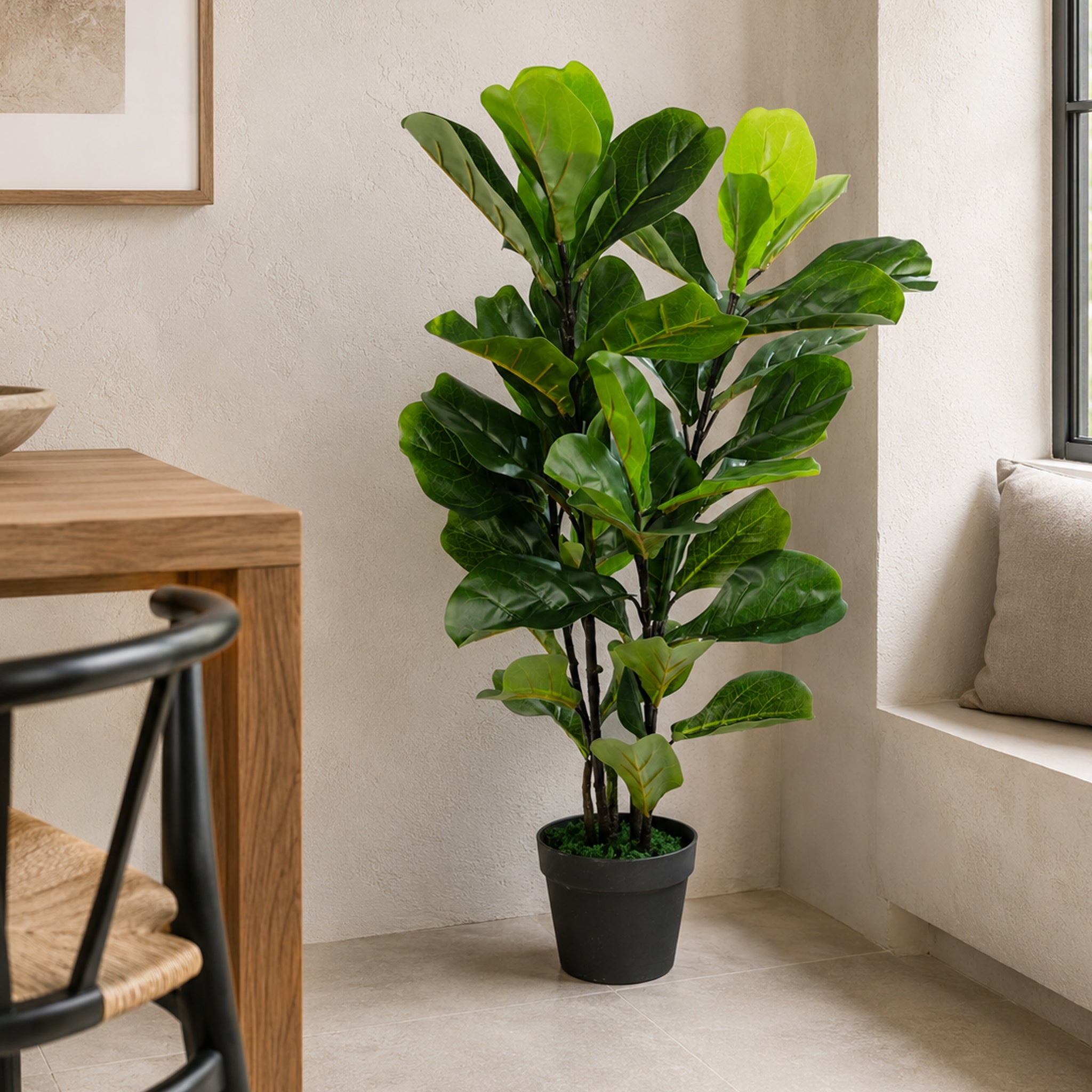 90cm Großer Künstlicher Geigenfeigenbaum Ficus Lyrata