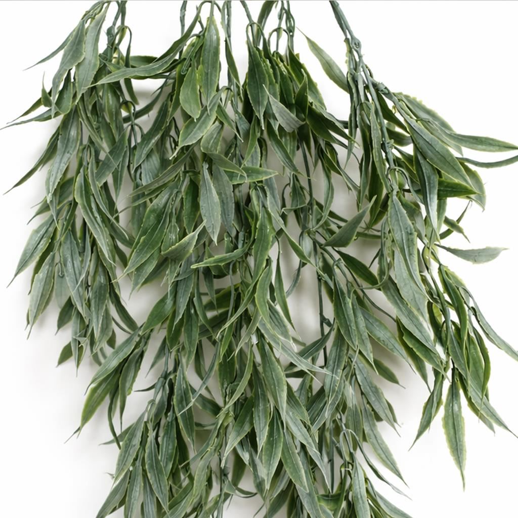 80cm künstliche italienische Ruscus-Hängepflanze mit realistischen Blättern – Salbeigrün