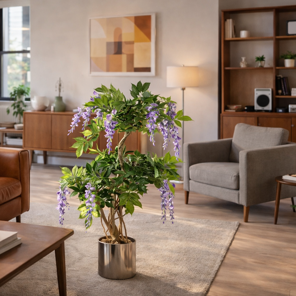 110cm Artificial Purple Wisteria Tree