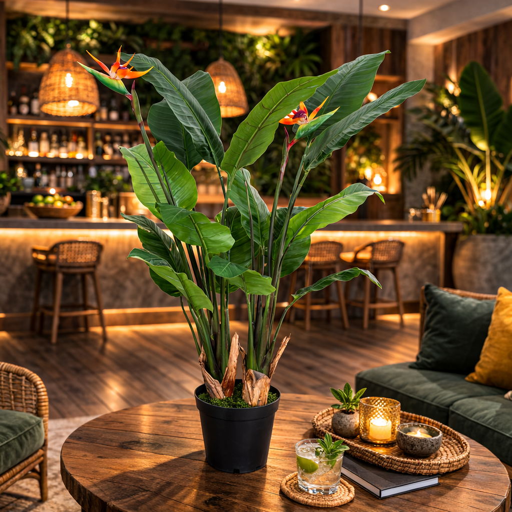 120cm (4ft) Artificial Bird of Paradise Plant (Strelitzia) - Extra Large