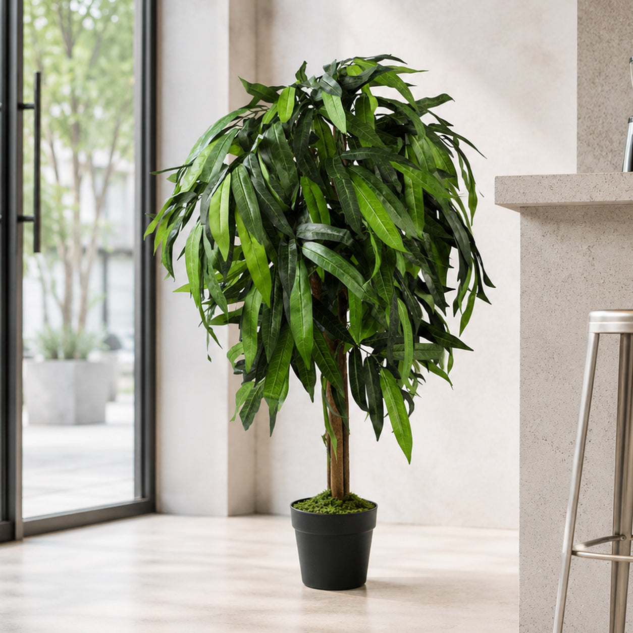 100cm Tall Large Artificial Mango Tree Plant – image 8