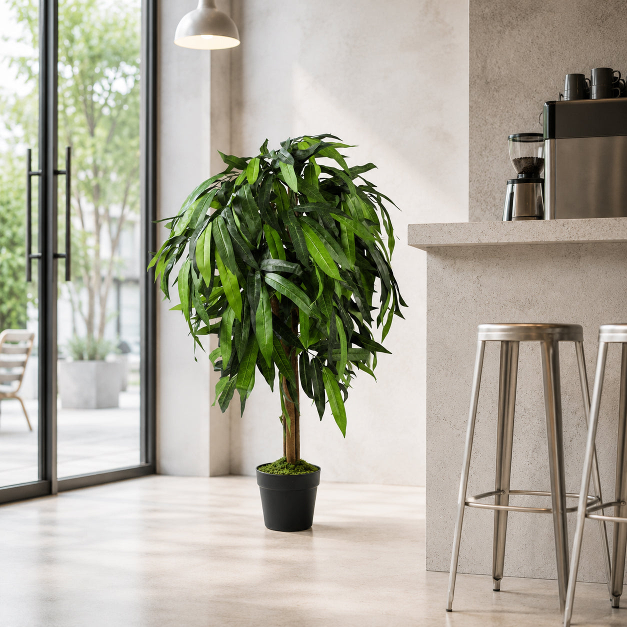 100cm Tall Large Artificial Mango Tree Plant – image 7