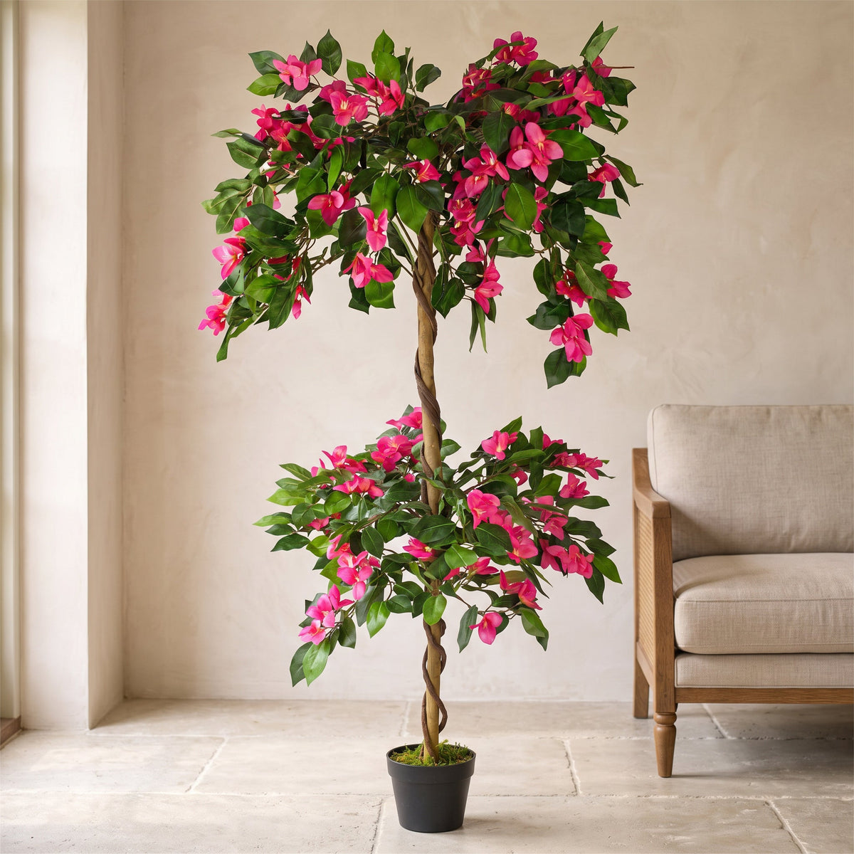 140cm EXTRA LARGE Artificial Flowering Rhododendron Bush Tree