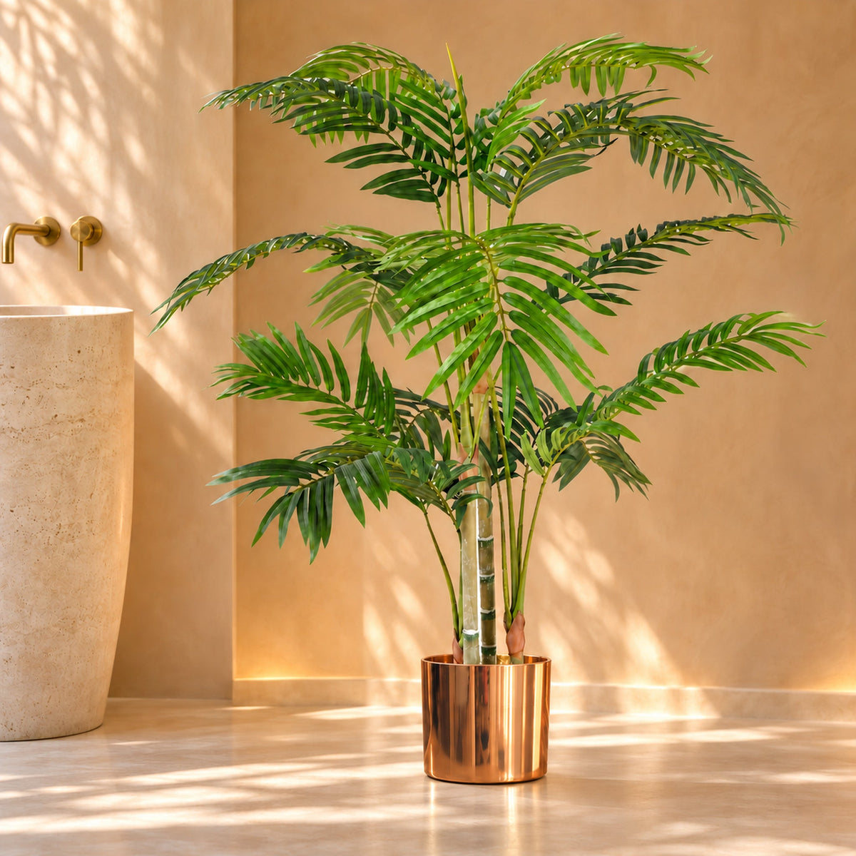 120cm (4ft) Premium Artificial Areca Palm with pot