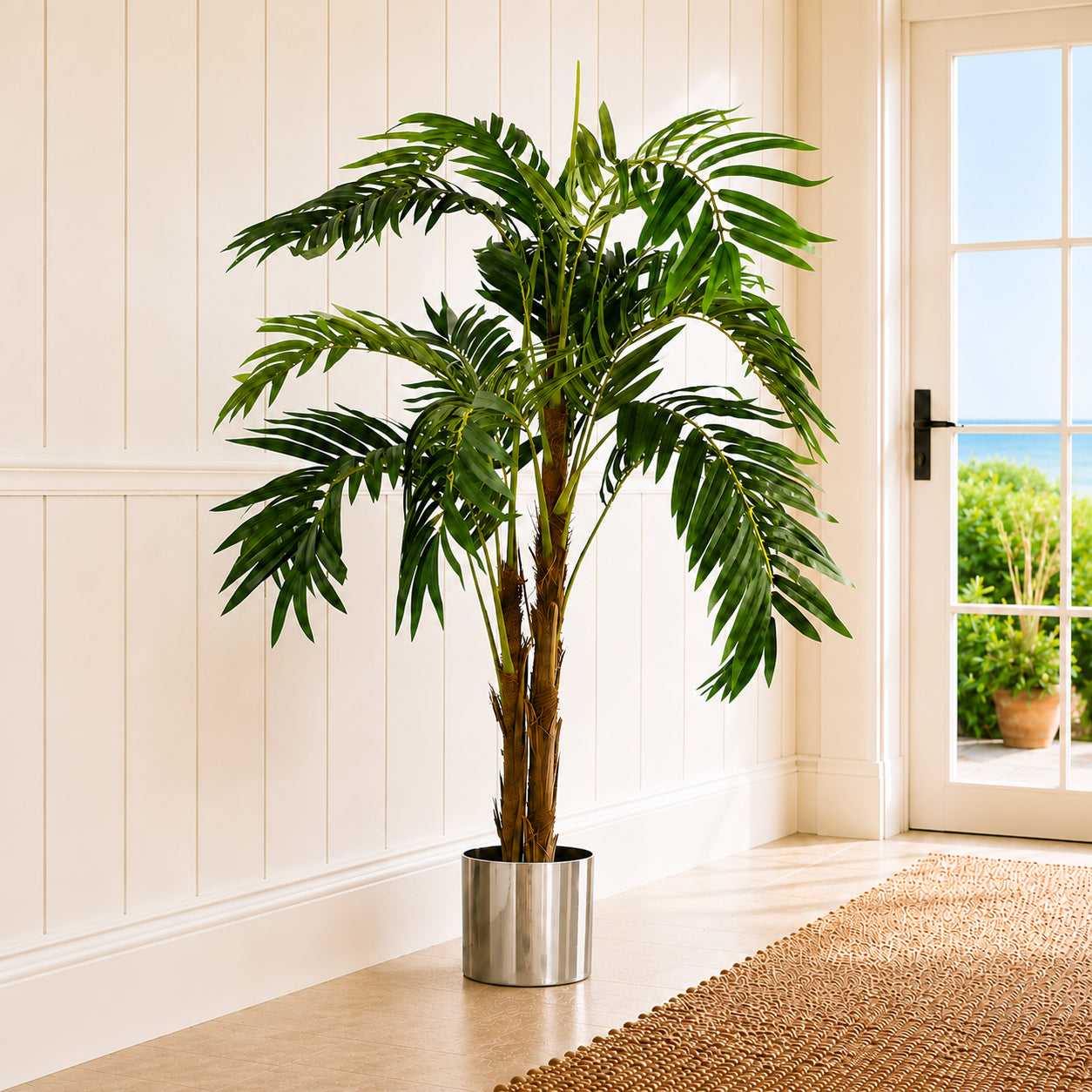 120cm Premium Artificial palm tree with pot – image 11