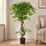 120cm Twisted Trunk Artificial Japanese Fruticosa Style Ficus Tree