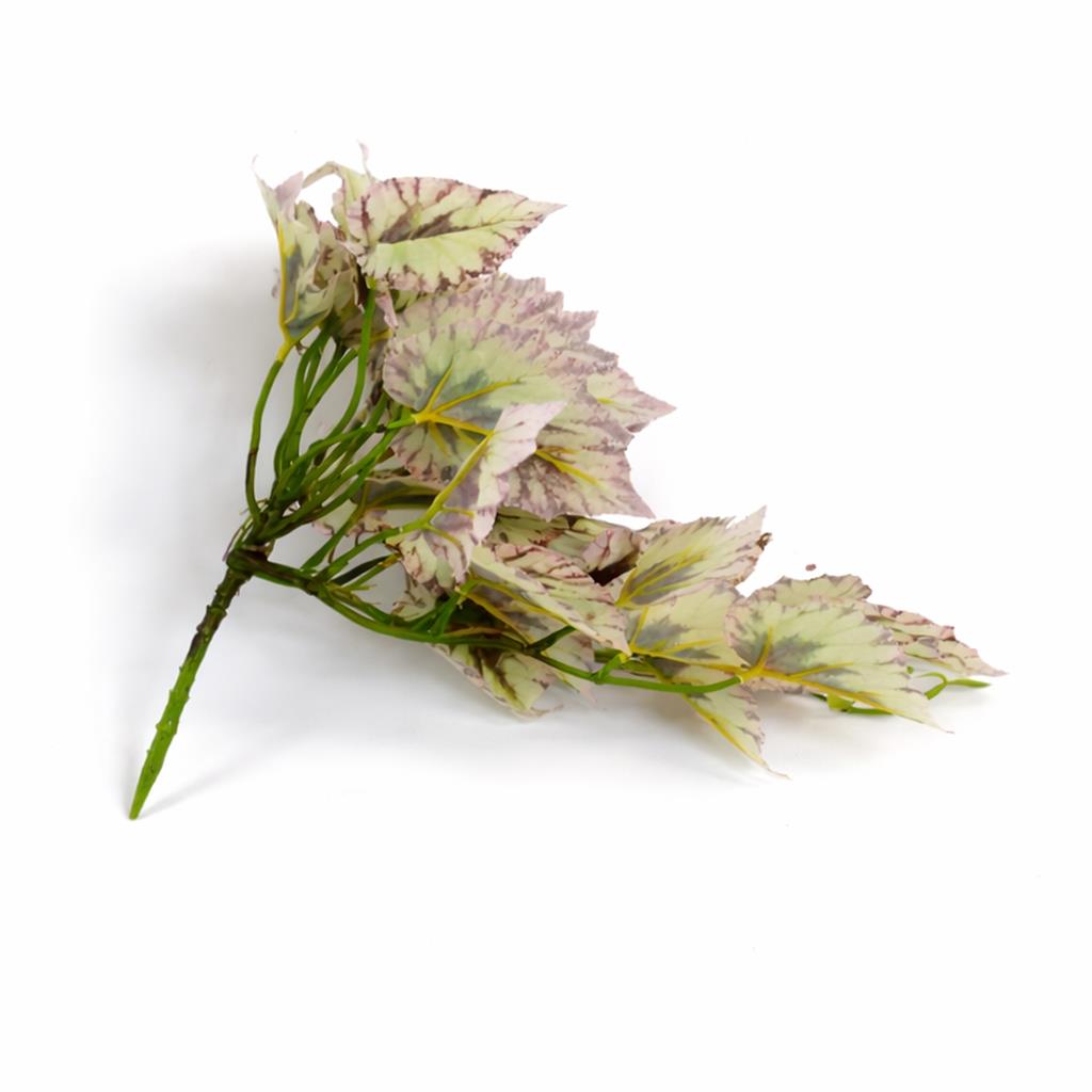Caladium artificiel retombant crème et rose de 30 cm
