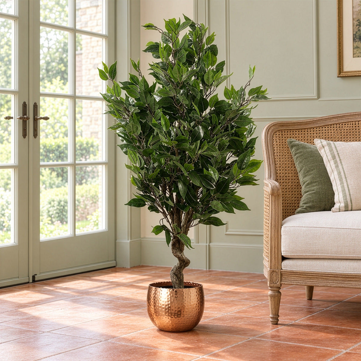 110cm Artificial Evergreen Ficus Tree
