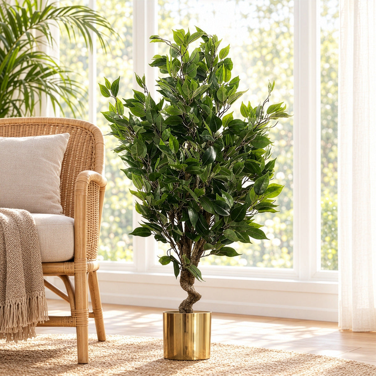 110cm Artificial Evergreen Ficus Tree