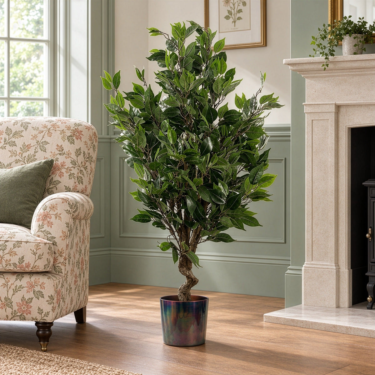 110cm Artificial Evergreen Ficus Tree