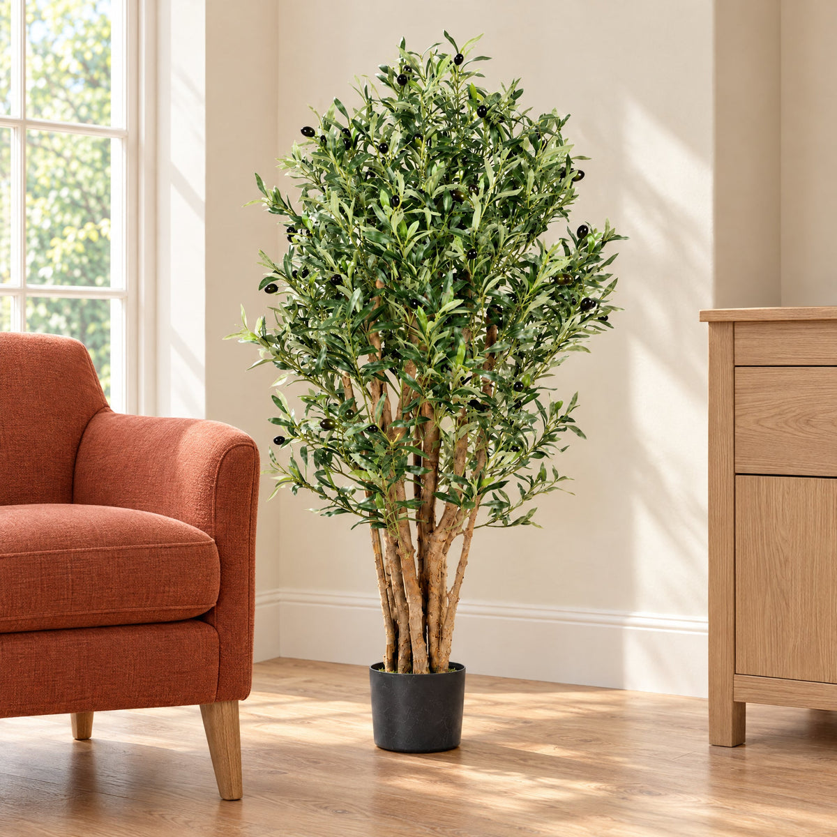 125cm Luxury Artificial Olive Tree - Premium Range