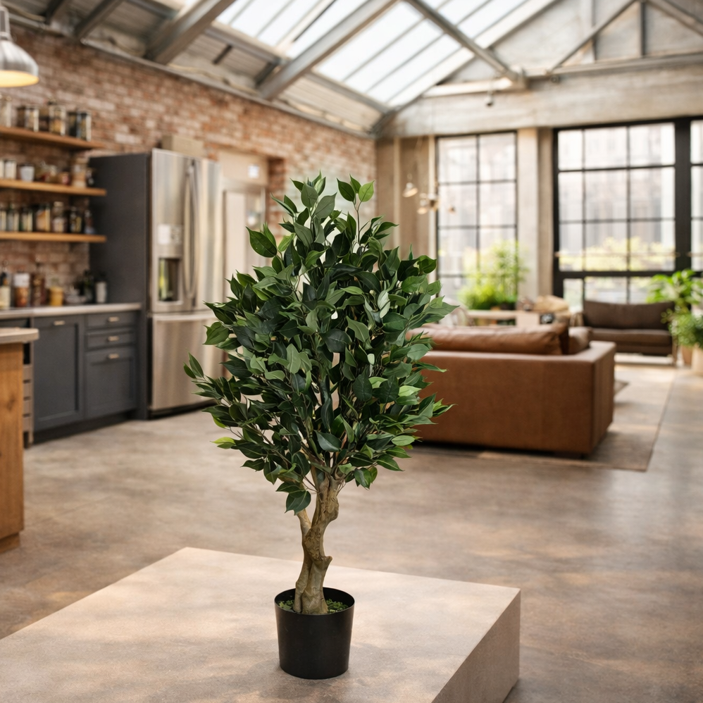 110cm Artificial Evergreen Ficus Tree