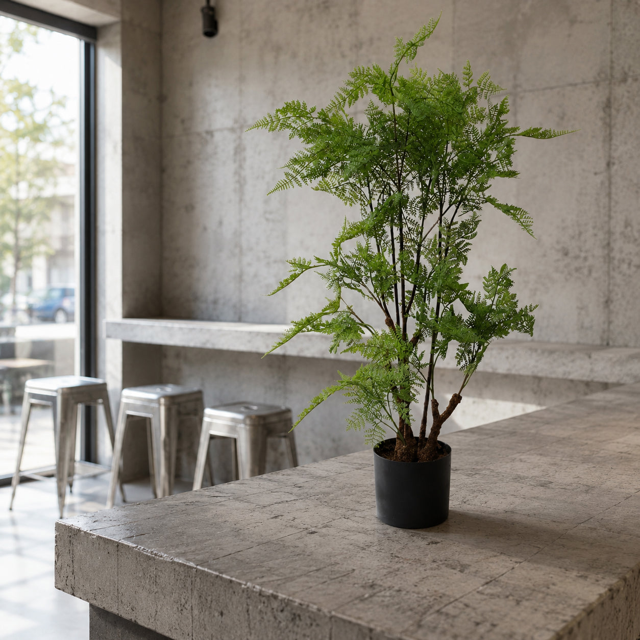 90cm Artificial Natural Moss Base Fern Foliage Plant