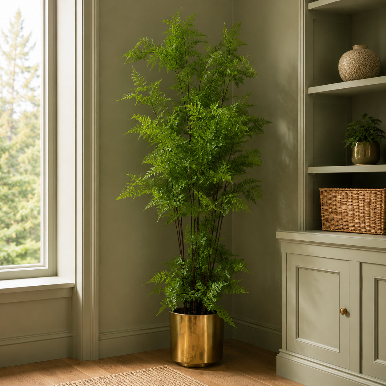 150cm Artificial Natural Moss Base Fern Foliage Plant – image 15