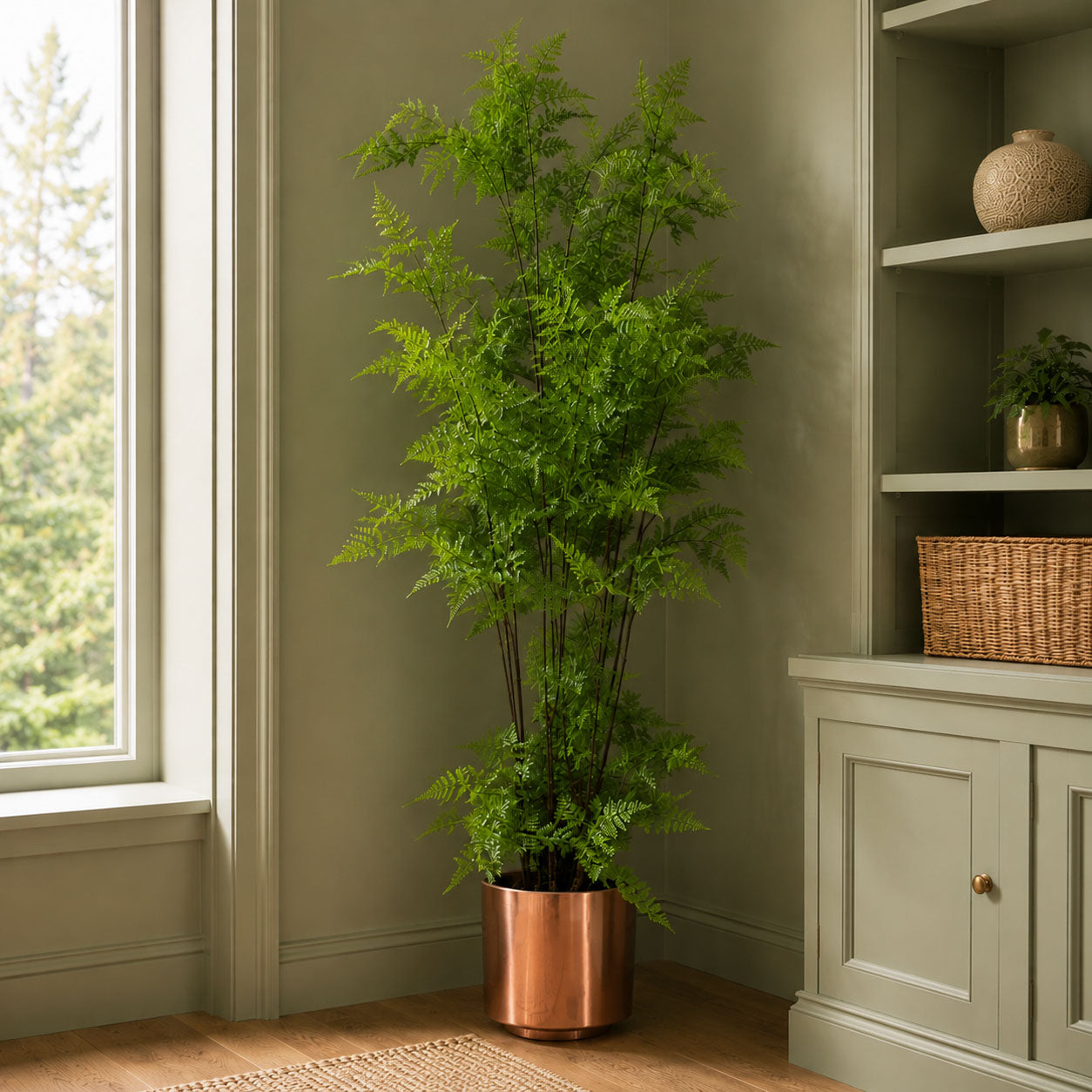 150cm Artificial Natural Moss Base Fern Foliage Plant – image 14