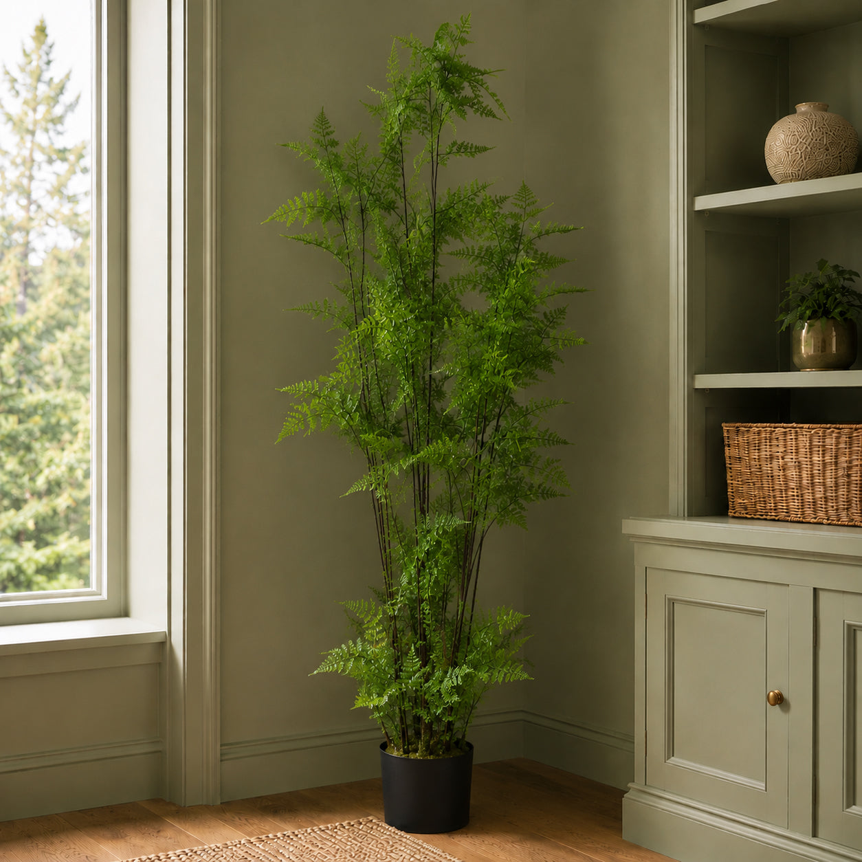 150cm Artificial Natural Moss Base Fern Foliage Plant – image 13
