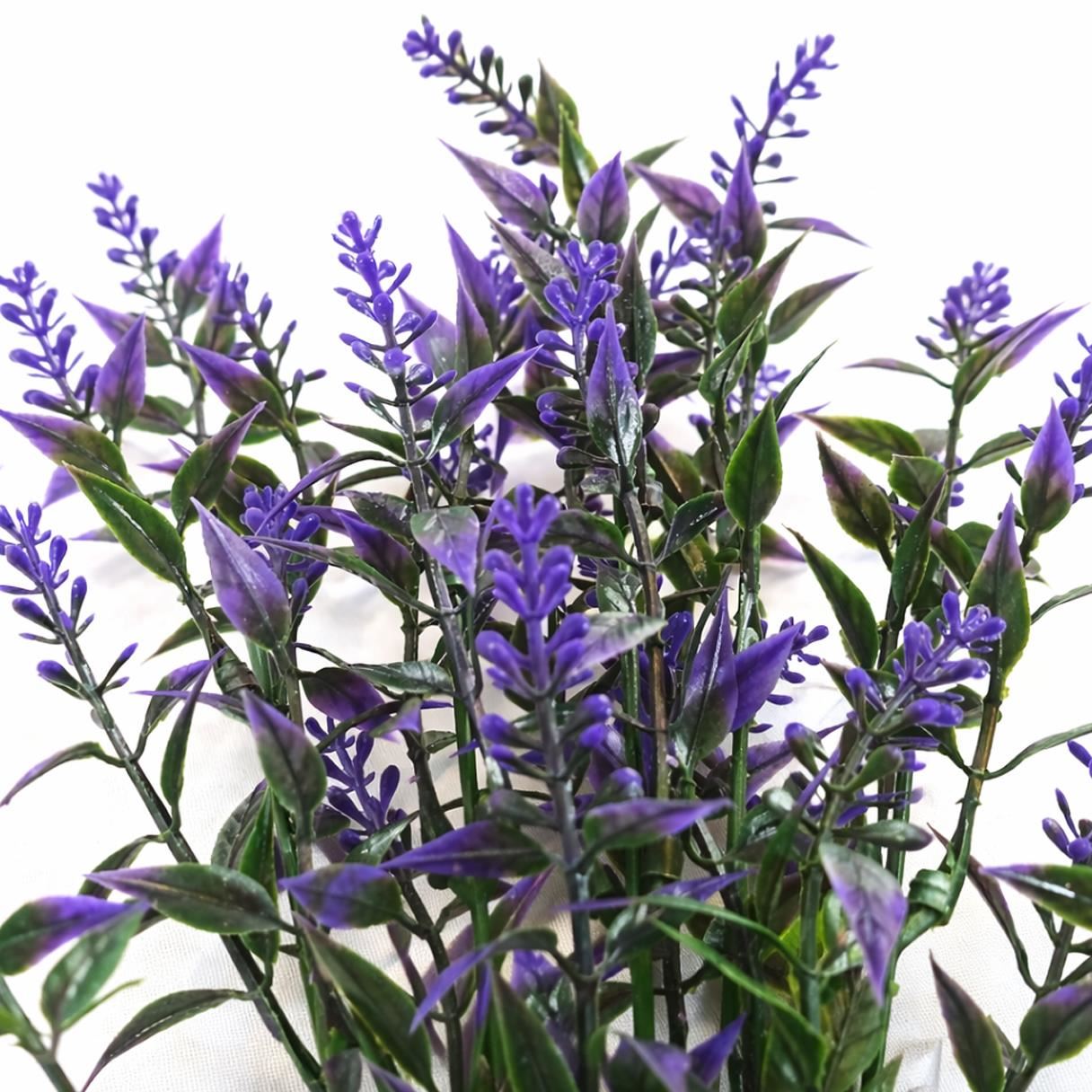 34cm Artificial Heather Stem Plant - Purple - Pack of 6
