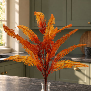55cm Artificial Autumn Fern Bush Plant